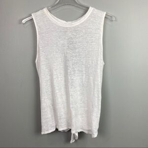 1. State Linen Tie Back Tank White XL